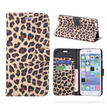 Leopard Pattern Leather Case for iPhone 6 Plus
